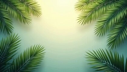 Naklejka premium palm tree background