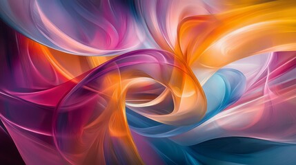 Abstract colorful wave pattern with rainbow hues, ideal for futuristic digital design or vibrant wallpaper