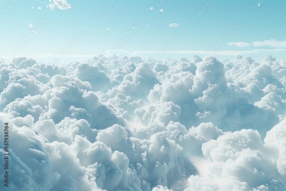 Poster View of clouds from an airplane window