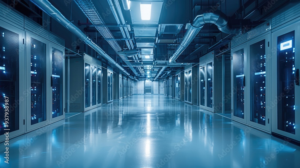 Aufkleber Heat Recycling and District Heating of Modern Data Centers, Implement a heat recycling system that captures excess heat from the servers and utilizes it to provide heating for nearby buildings.