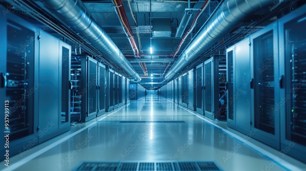 Poster heat recycling and district heating of modern data centers, implement a heat recycling system that c
