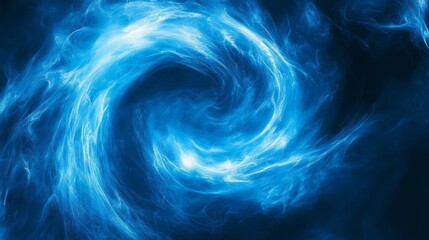 Fototapeta premium Swirling blue vortex captured in stunning detail, showcasing energy and movement in a cosmic backdrop. Perfect for sci-fi themes.