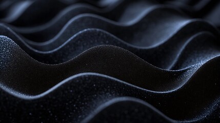 Obraz premium foam sponge material texture background in dark black color with wavy striped surface a pile of thick industrial sponge material : Generative AI