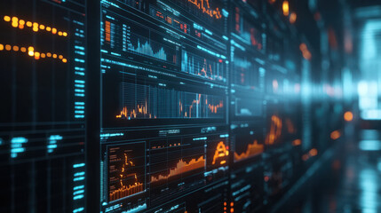 Obraz premium Financial Data Analysis, Explore and analyze financial data using interactive charts for clear insights and better decision-making in your investments