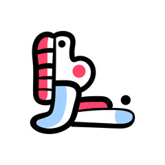 colorful shapes and doodle objects, .Abstract modern contemporary trendy illustration.
