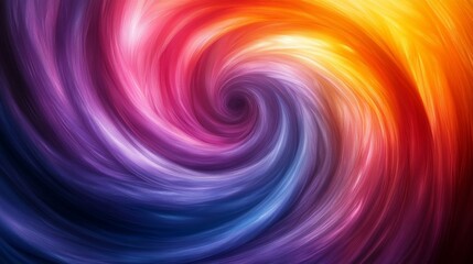 Abstract Grainy Background with Vibrant Vortex Swirl in Purple, Red, Yellow, and Orange Color Noise Texture - Generative AI