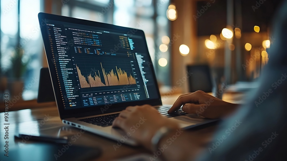 Poster Advice teamwork and people at laptop with graphs charts or data analysis for business growth Research stats and collaboration at computer for sales development profit or finance budget : Generative AI
