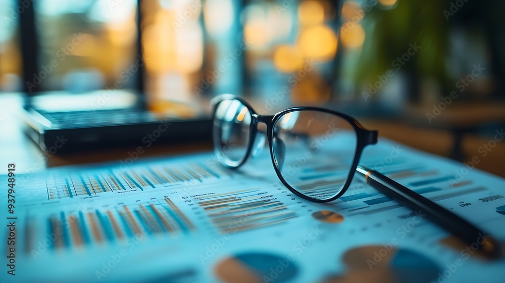 Poster Statistical analysis of financial data Analyzing business and investment charts accounting finance Analyzing finance numbers accounting for income and expenses and planning financial b : Generative AI
