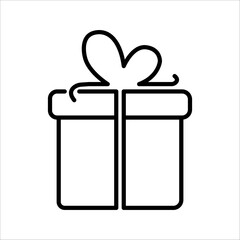Simple Gift Icon. Icons can be used for websites, print templates, presentation templates, illustrations, etc