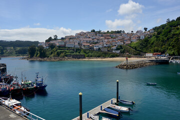 Fototapeta premium The city Lastres in Asturias, Spain