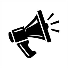 toa icon for speaker on black and white background.