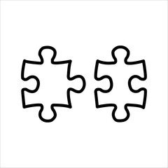 Puzzle compatible icon. Jigsaw agreement vector illustration on white isolated background. Icon vector illustrator.