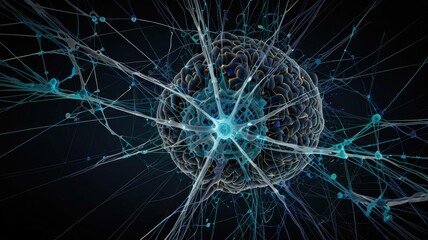 a mesmerizing visualization of a brain's neural network