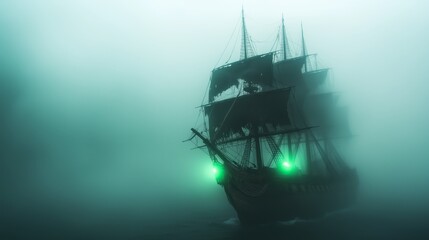 Spectral Ship in Tempestuous Sea