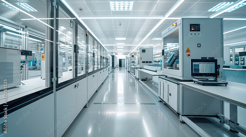 Leinwandbilder An incoming inspection laboratory for electronics device in a modern area. Generative AI.