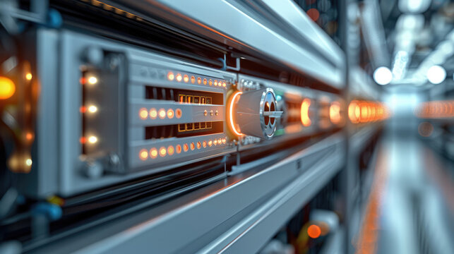 A smart busbar that is integrated with a monitoring system or made from a new material that offers better conductivity, durability, or heat resistance. Generative AI.