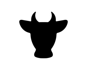 Cow head icon. Cow silhouette.