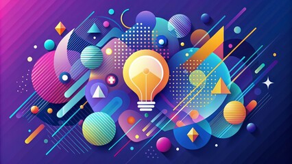 Obraz premium Fresh And Modern Vector Illustration With Bold Colors And Dynamic Shapes That Evoke Innovation And Forward-Thinking Concepts.