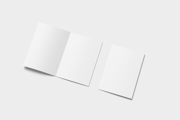 DL Bifold Brochure Flyer  blank white paper