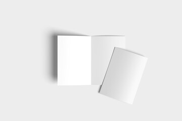 Bi fold brochure or flyer design with circle.