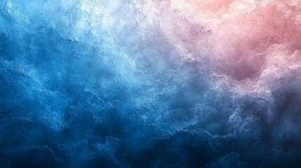 Fototapeta premium Large Banner Backdrop Design with Blue Pastel Gradient Background and Smooth Grainy Noise Texture - Generative AI