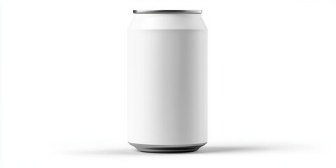 White blank can mockup isolated on a white background