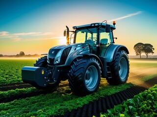 Fototapeta premium tractor in field
