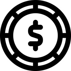 UI cost Vector Icon Illustration. Line Style