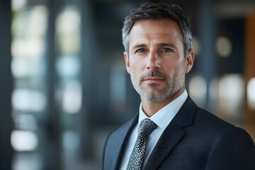 Fototapeta premium Professional businessman with a confident and approachable expression