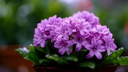 Bunch Purple Flowers That Are Blooming