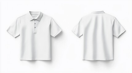 White shirt mockup set isolated on a white background