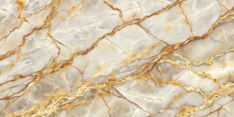 Fototapeta premium High-resolution image of luxurious natural marble texture, showcasing intricate veining on a glossy slab, ideal for digital wall and floor tile designs, ceramic, and rustic decorative elements.