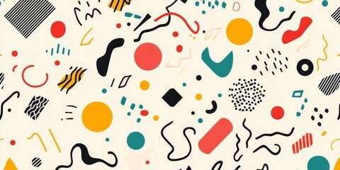 Memphis style pattern