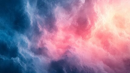 Pastel Color Gradient Background in Pink and Blue with Light Grainy Noise Texture for Abstract Banner Design - Generative AI