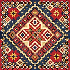 seamless knitted pattern with elements