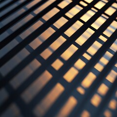Fototapeta premium Abstract Sunset Through Metal Grating