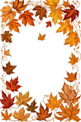 autumn leaves frame