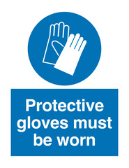 Obraz premium Protective gloves must be worn sign