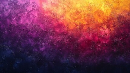Abstract Background with Yellow and Purple Grainy Gradient and Vibrant Noise Texture for Banner and Cover Design - Generative AI