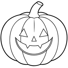 Cute Halloween Line Drawing