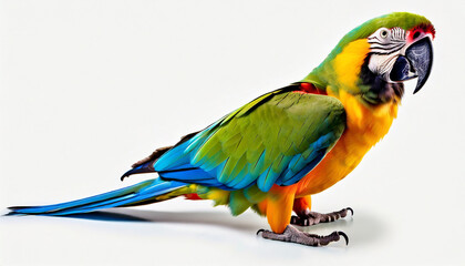 Fototapeta premium Perroquet sur fond blanc