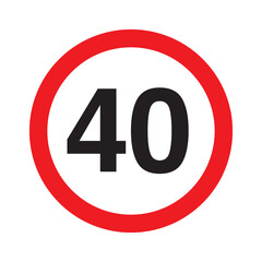 Speed limit 40 km