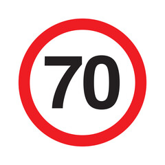 Speed limit 70 km