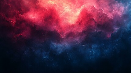 Fototapeta premium Red and Blue Grainy Background with Dark Vibrant Backdrop and Noise Texture for Abstract Banner and Poster - Generative AI