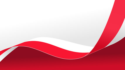 wavy poland flag vector background with copy space for text. poland national day