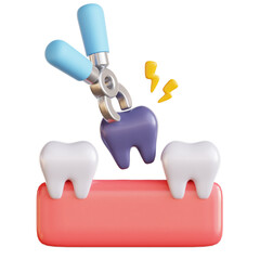3D dentistry icons for medical design. Dentistry icons in realistic style. 3d rendering icon