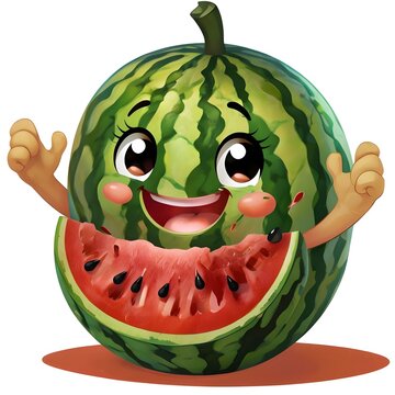 cartoon watermelon