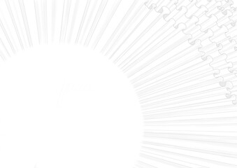 フリルカーテンの集中線片側背景グレー