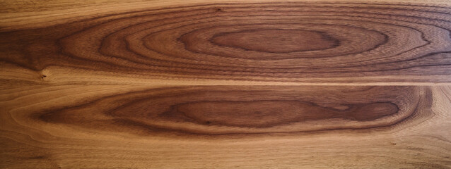 Black walnut wood texture from two boards oil finished