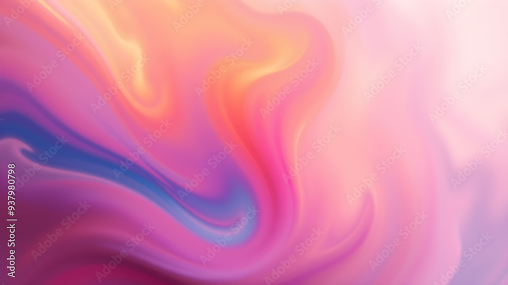 Wall mural vivid swirls of color blending seamlessly in a soft gradient